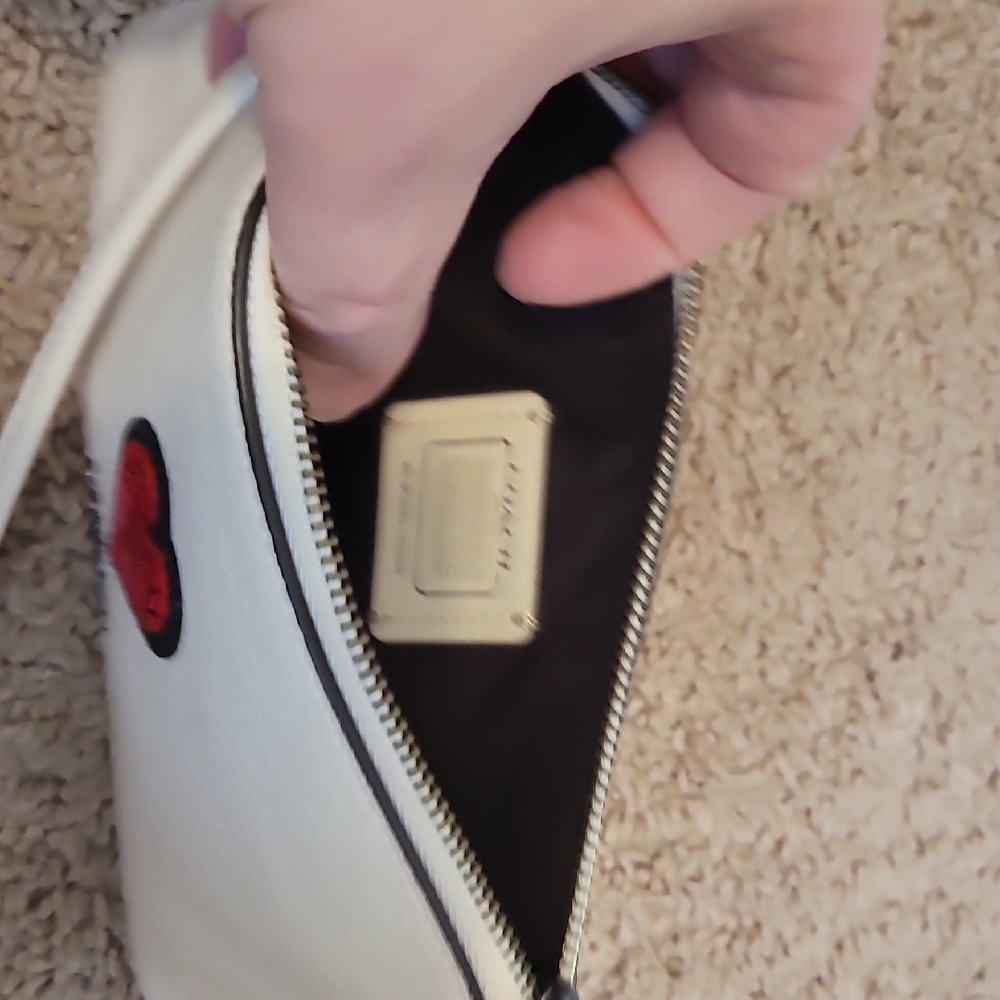 Coach White Wristlet with Red Heart - Picture 4 of 5